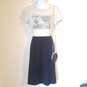 Black High Waist Pencil Skirt